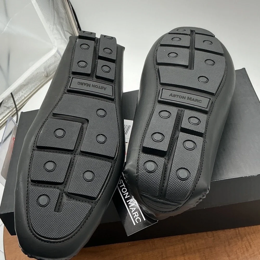 Aston Marc Mens Drive-01 Black Bit Loafer Driving Moccasins Shoes Size‎ 13 NEW